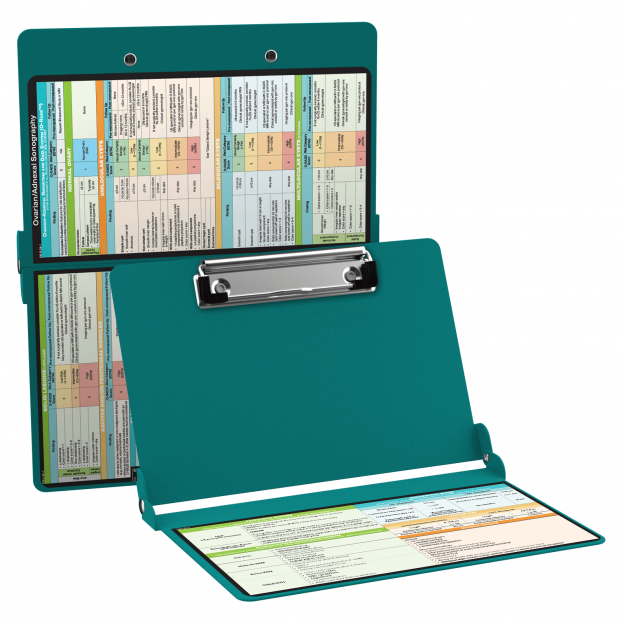 WhiteCoat Clipboard® - Teal Ovarian/Adnexal Sonography Edition